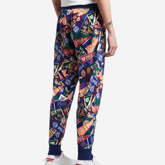 New Polo Ralph Lauren Pin Flag Jogger Pants Loungewear Men's - Picture 3 of 3